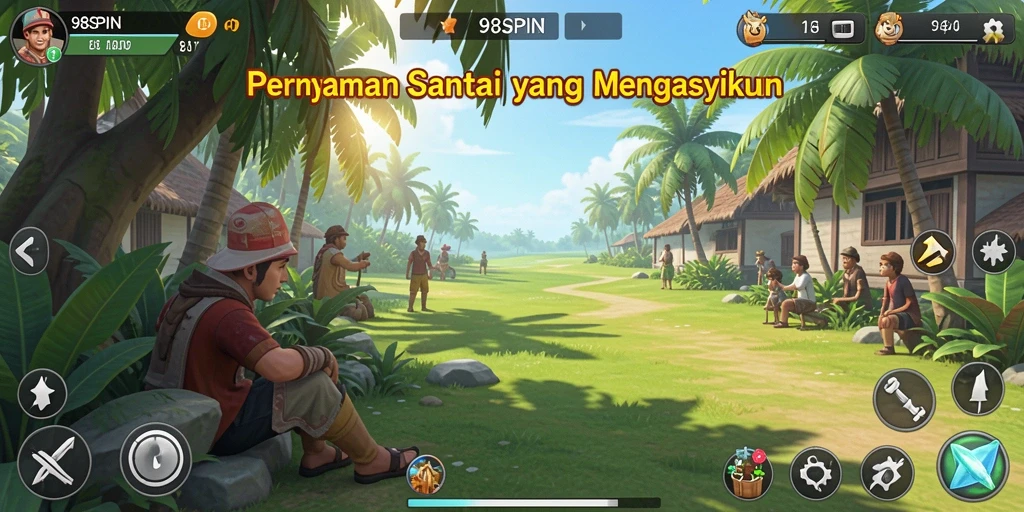 Tampilan gameplay seru dari 98SPIN yang penuh kesenangan.