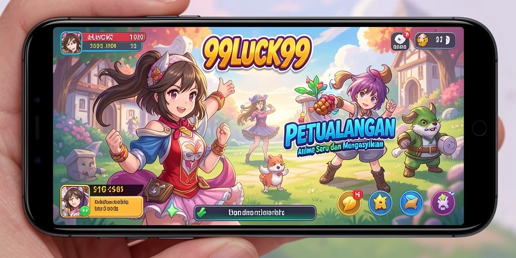 Tampilan gameplay <strong>99LUCK99</strong> yang penuh aksi dan karakter anime.