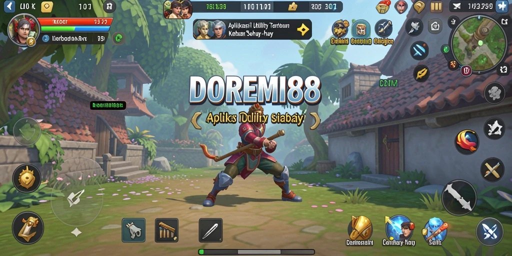 Tampilan utama DOREMI88 dengan berbagai fitur Utility.
