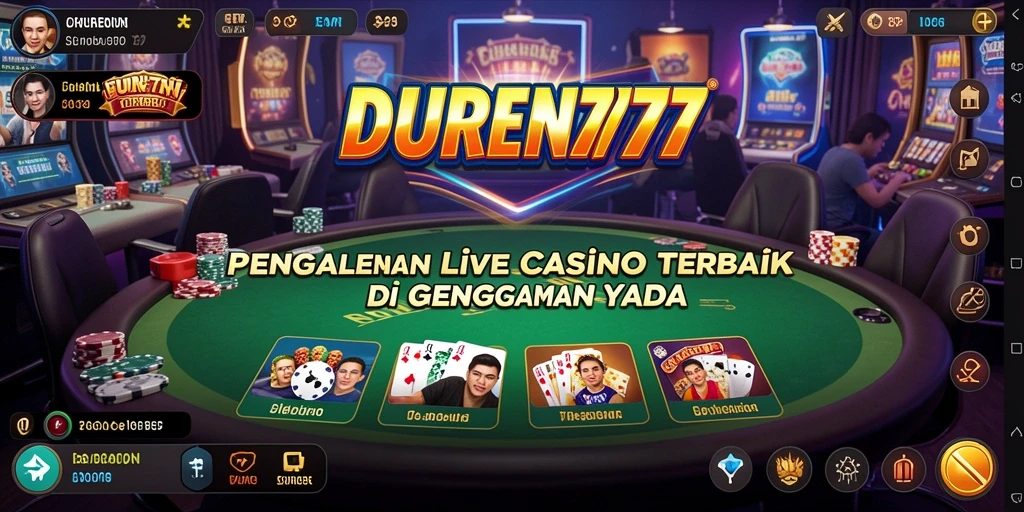 Tampilan gameplay Live Casino yang seru dan interaktif di DUREN777.