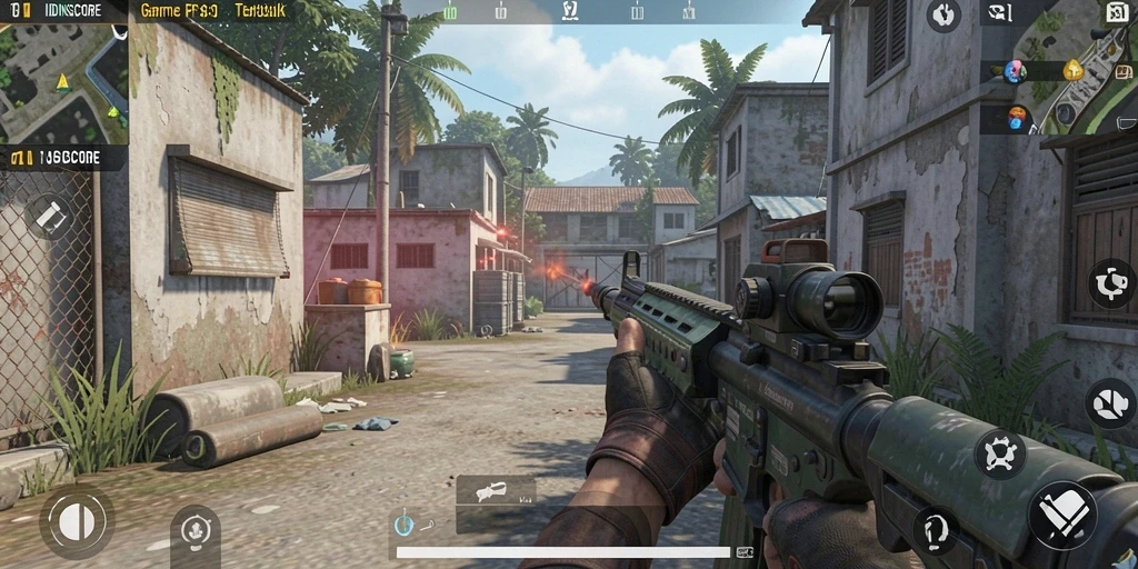 Tampilan aksi mendebarkan dalam gameplay <strong>IDNSCORE</strong> yang seru.