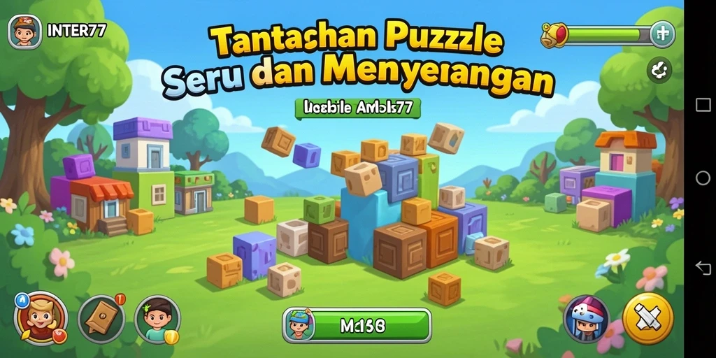 Tangkapan layar INTER77 menunjukkan gameplay Puzzle yang seru dan menantang.