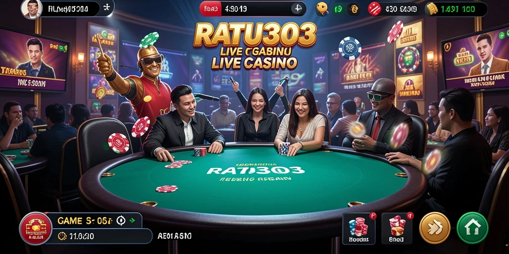 Tampilan gameplay Live Casino yang menarik dari RATU303.