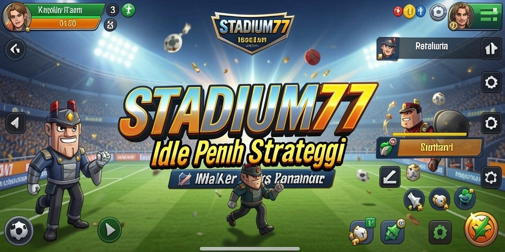 Tampilan menarik dari gameplay STADIUM77 dengan manajemen stadion.