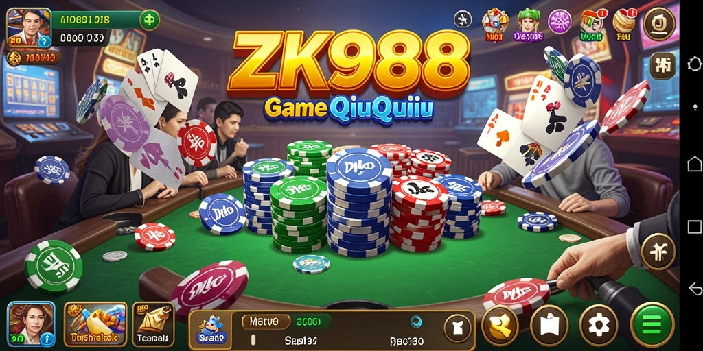 Screenshot ZK988 menampilkan gameplay seru QiuQiu.
